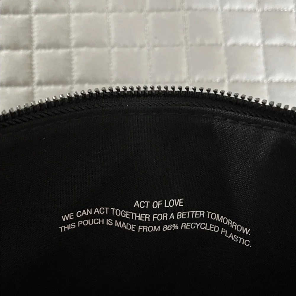 Black Zip Pouch V embossed Valentino logo for laptop or a clutch